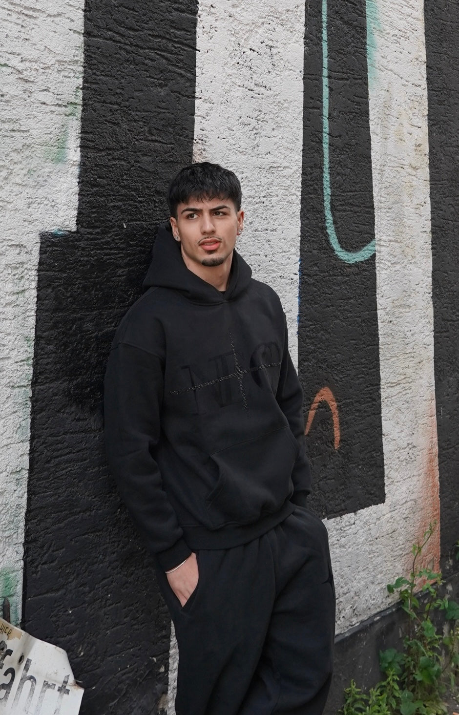 Black Rhinestone Hoodie